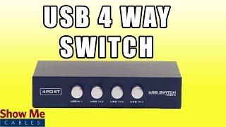 4-Way USB Manual Switch Box - Add USB Ports to Your Computer #47--200-071