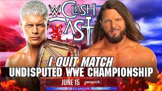 WWE 2K24  Cody Rhodes VS AJ Styles - I Quit Match  Clash at the Castle