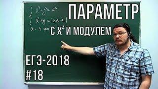  Параметр с четвертой степенью и модулем  ЕГЭ-2018. Задание 18. Математика. Профиль  Борис Трушин