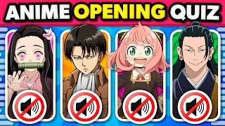  Guess the Anime Opening But Without Music  Anime Opening Quiz 