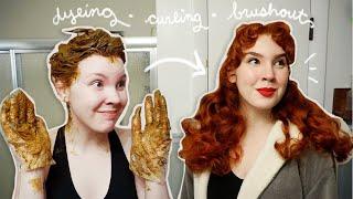 My ENTIRE Hair Routine dyeing curling brushout