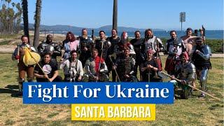 Buhurt “Fight for Ukraine” Santa Barbara Fundraiser Armored Combat Steel Knight Fighting Duel 3622