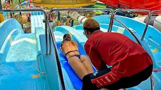 Mat Water Slide Ride Goes Wrong at Columbia Pictures Aquaverse Thailand