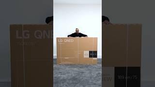 75 inch LG QNED87 4K TV ASMR Unboxing 2024