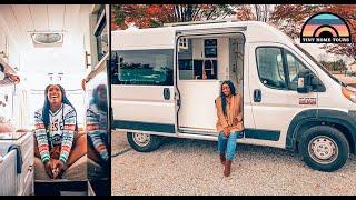 Her Stunning Dodge Promaster Camper Van W Shower & Toilet - Tiny House Life