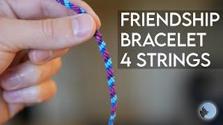 How to make a Friendship Bracelet with 4 Strings