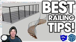 The BEST TIPS for Modeling RAILINGS in SketchUp