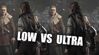 A Plague Tale Requiem - LOW vs ULTRA Graphics Settings Test