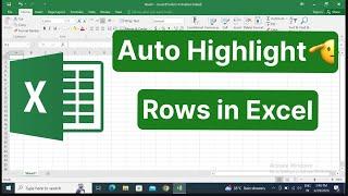 Auto Highlight Rows in Excel #excel #exceltips