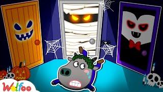 Wolfoo and Not So Spooky Halloween Doors Challenge for kids  Happy Halloween  Wolfoo Kids Cartoon