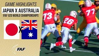 JAPAN X AUSTRALIA  IFAF U20 WORLD CHAMPIONSHIPS  Game Highlights