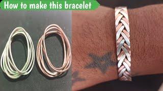 Making a bracelet from silver and copper wire  how its made  Bracelet making  gold Smith Luke