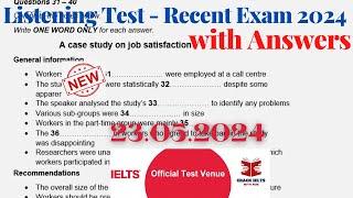 IELTS Listening Actual Test 2024 with Answers  23.05.2024