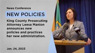 King County Prosecutor Announces Priorities for New Administration