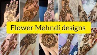 Flower Mehndi designs #flowermehndi #mehndi #mehndidesign #trending