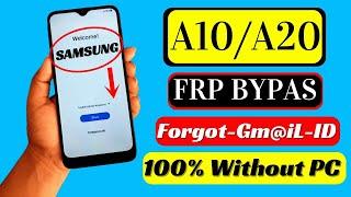 Samsung Galaxy A10A20 Frp Bypass Android 11  2024 New All Samsung Google Account Bypass Without PC