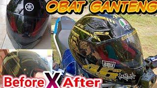 Modifikasi helm bawaan motor jadi agv project