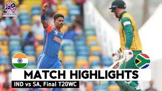 India vs South Africa Final T20 World Cup Match Full Highlights Cricket Live Highlights 2962024