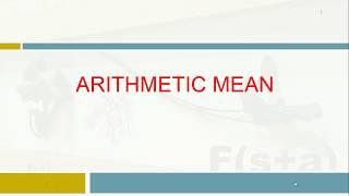 How to find arithmetic mean in Excel