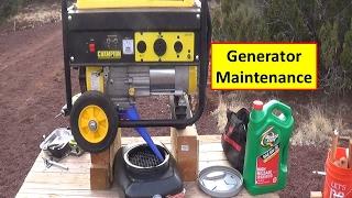 Generator Maintenance - Champion 3500w4000w oil spark plug change clean the carb