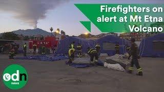 Firefighters on alert at Mt Etna volcano