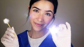 ASMR Medical Exam Ear Cleaning Scalp Exam Eye Exam...