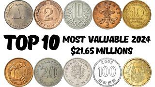 Worldwide Top 10 Coins Worth Millions in 2024