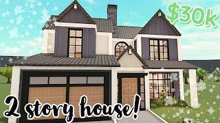 30k Bloxburg House Build 2 Story Tutorial *WITH VOICE*