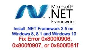 Install .NET Framework 3.5 on Windows 8 8 1 and Windows 10