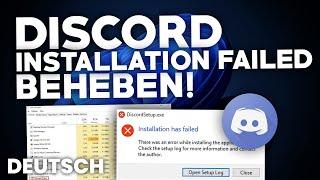 Discord „INSTALLATION HAS FAILED“ beheben  Problemlösung  Deutsch  2024