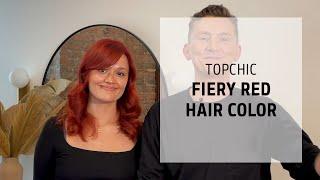 Intense Bold Fiery Red Hair Color Tutorial  Topchic  Goldwell Education Plus