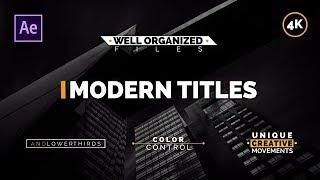 Modern Titles For Adobe After Effects Templates - Simple Title Templates