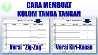 Cara Membuat Kolom Tanda Tangan di Excel