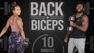 10 Minute Dumbbell Back & Bicep Workout Strength Training