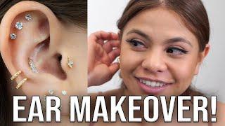 FROM 0 TO 12 PIERCINGS IN ONE DAY *EAR MAKEOVER*