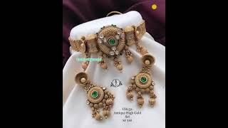 gold necklace design  antique jewellery @fashionbyaashii #goldjewellery #short #youtubeshorts #new