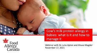 Webinar Cow’s milk protein allergy in babies what is it and how to manage it