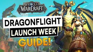 Dragonflight LAUNCH DAY GUIDE Levelling + First Week Tips  GearProfessionsEndgame  WoW 10.0