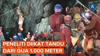 Detik-detik Peneliti AS Ditarik dari Gua Kedalaman 1.000 Meter