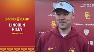 USC HC Lincoln Riley  Spring Camp Practice #4