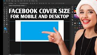 Facebook cover photo size for desktop and mobile in Photoshop 2022  FB cover size