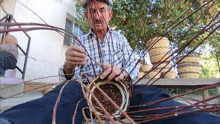 Söğüt Dalından Sepet Örme  Basket Knitting from Willow Branch