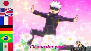 Satoru Gojo says Ill murder you  6 different languages  JUJUTSU KAISEN