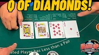 Hard Fought Cash Chasing the Q of Diamonds For a Community Royal Flush Heads Up Holdem Poker