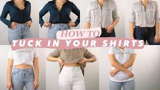 How to tuck in a shirt T-shirt chunky sweater button down shirt  Valentina Arjona