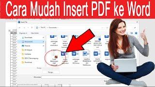 cara memasukkan file pdf ke word 2007 2010 2013 2016 dan 2016