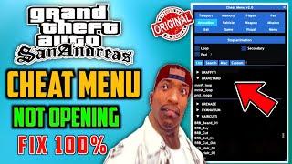 GTA San Andreas - Cheat Menu Not Opening Fix 100%