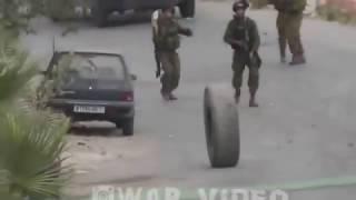 Израильская армия против палестинской шины