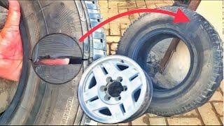 Process of Repairing Vigorous Tyre Side Cut  Tire Patch Repair