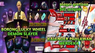 EVENT FF TERBARU 2024 KALENDER EVENT PAHLAWAN MERDEKA BORONG LUCKY WHEEL TERBARU